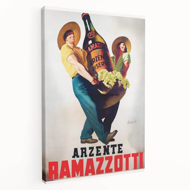 Genuine Vintage Ramazzotti Poster - Retro Italian Liquor Advertising Art