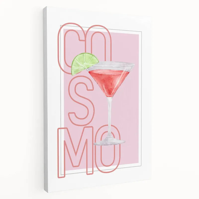 Trusted Brand Cosmopolitan Cocktail Art - Beverage Wall Art for Bar Decor