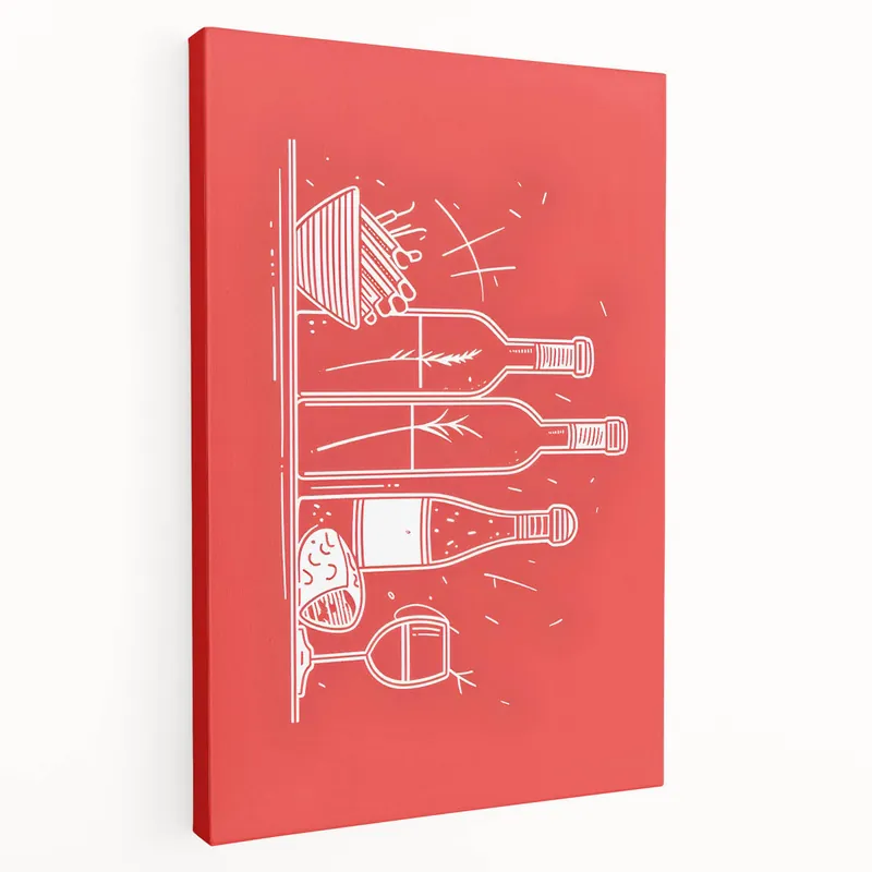 Wholesale Minimalist Wine Bottles Wall Art - Modern Bar and Kitchen Decor