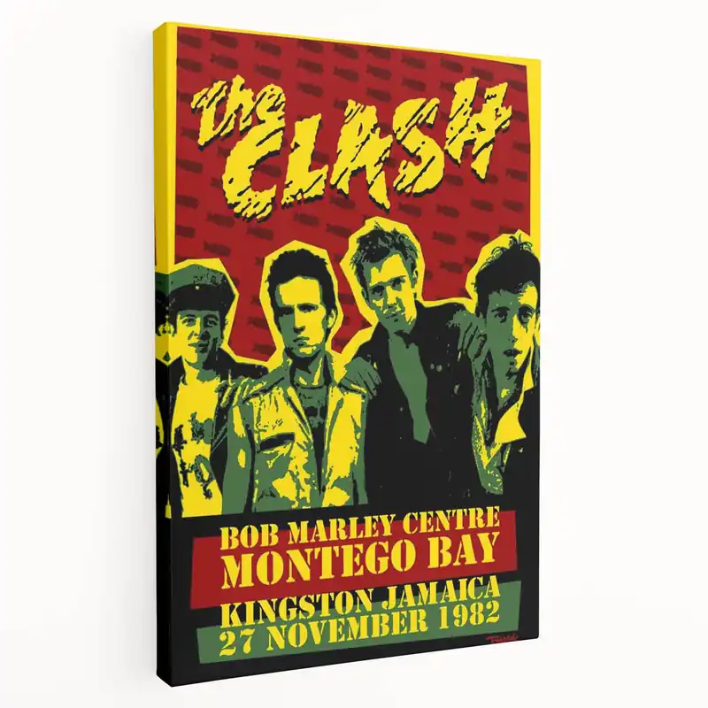 The Clash Bob Marley Centre Poster | Retro Punk Rock Wall Art Deal
