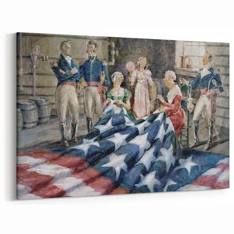 New Arrival Betsy Ross Flag Sewing - American Flag Wall Art