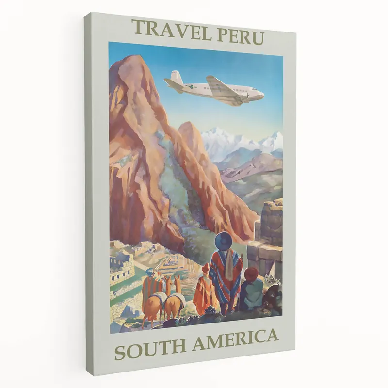 Vintage Peru Travel Poster - South America Retro Art Print Affordable