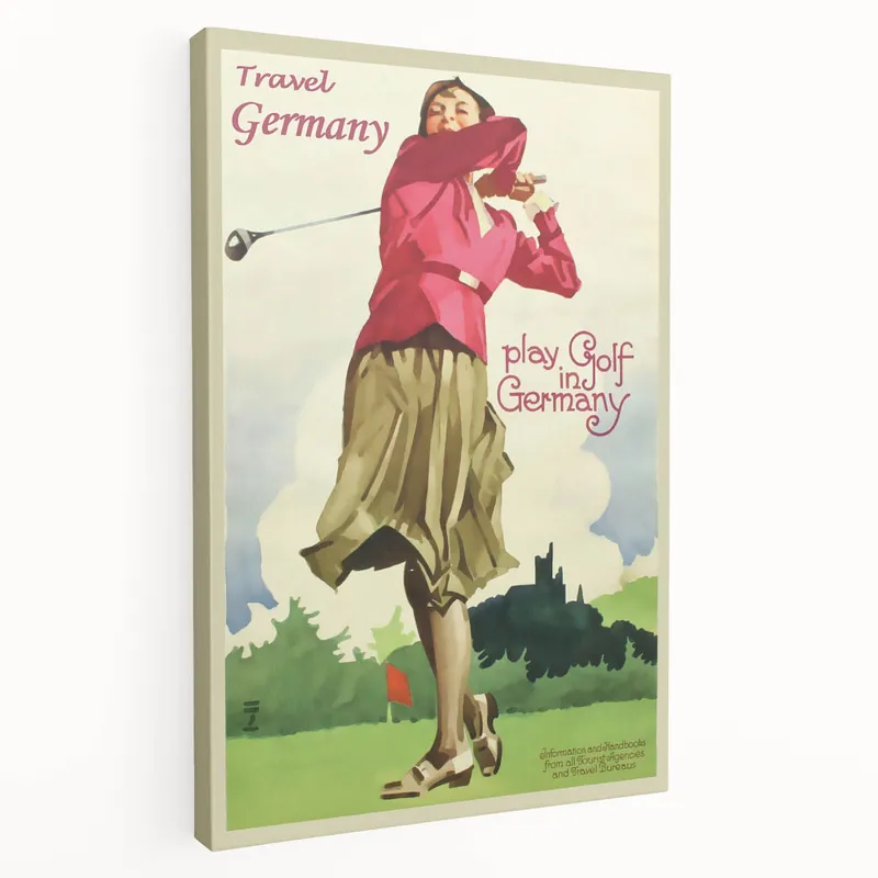 New Arrival Retro Germany Golf Travel Poster – Vintage Golfing Art