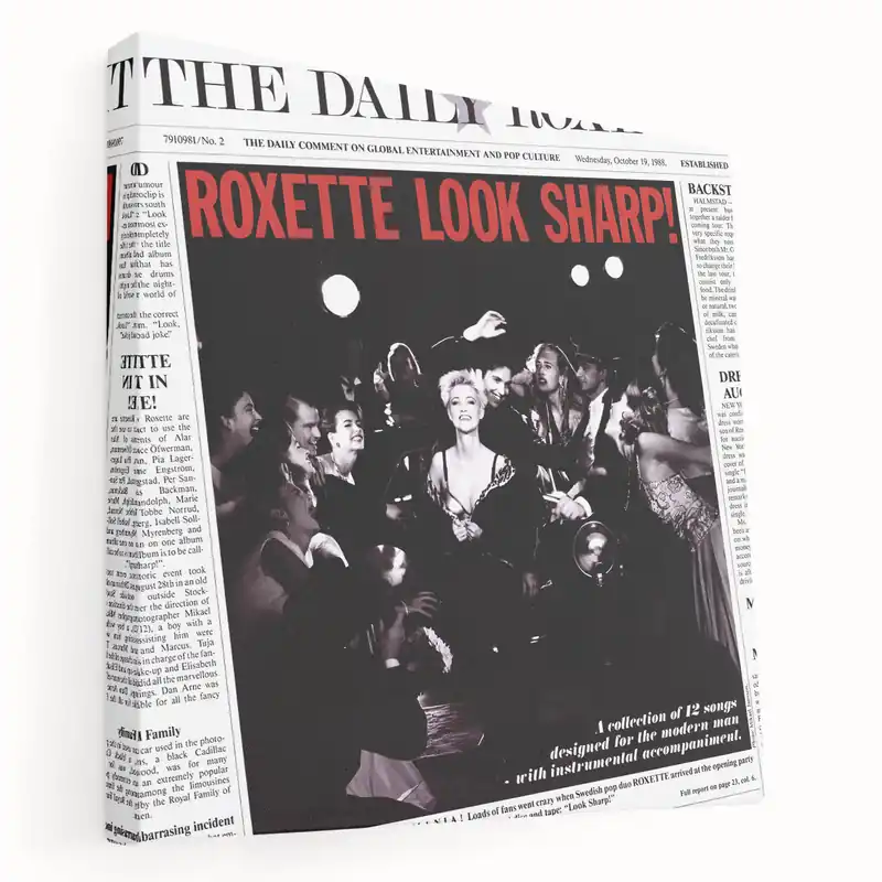 Retro Roxette Look Sharp Poster - Vintage Prints for Wall Art Save Now