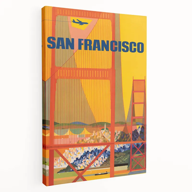 Buy Direct Vintage Travel Poster - San Francisco | Retro Cityscape Art Print