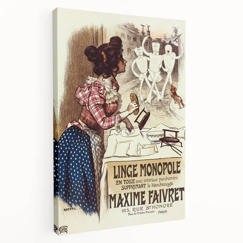 Vintage Advertisement Poster – Linge Monopole Retro Art Print Price Drop