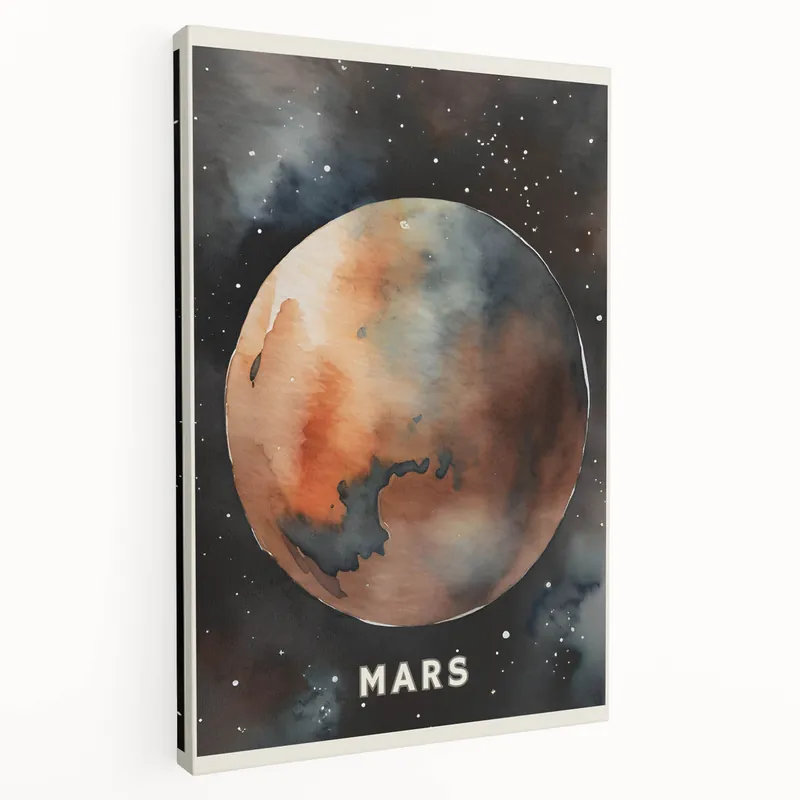 Classroom Educational Posters - Mars Planet Space Art Print Modern