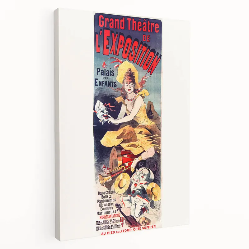 Vintage Exhibition Poster – Grand Théâtre Retro Art Print Markdown