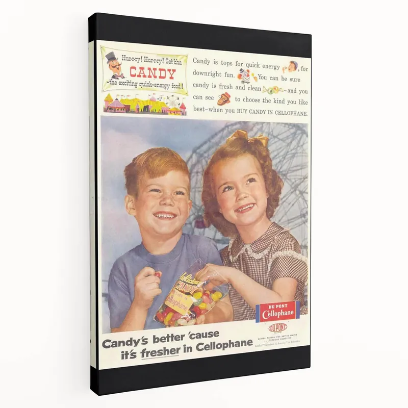 Retro DuPont Candy Poster - Vintage Kitchen Wall Art Print Modern
