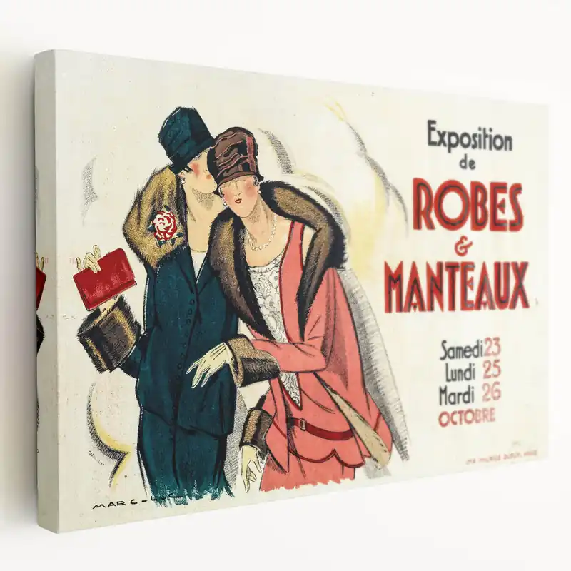 Direct From Manufacturer Vintage Fashion Poster Art – Retro Design with Red & Teal Accents