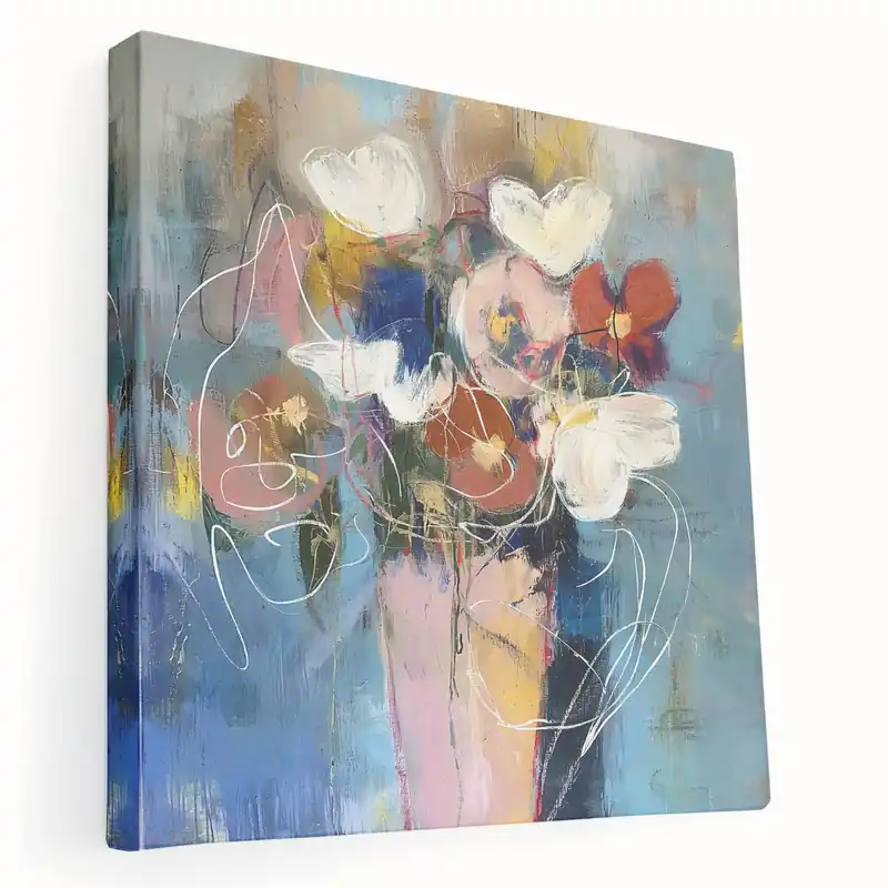 Acrylic Dining Room Artwork - Abstract Floral Bouquet Hot Deal
