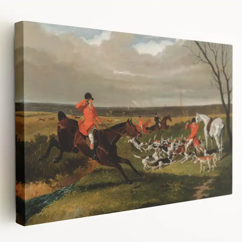 Hot Picks Vintage Hunting Scene Art - Equestrian and Hounds Canvas