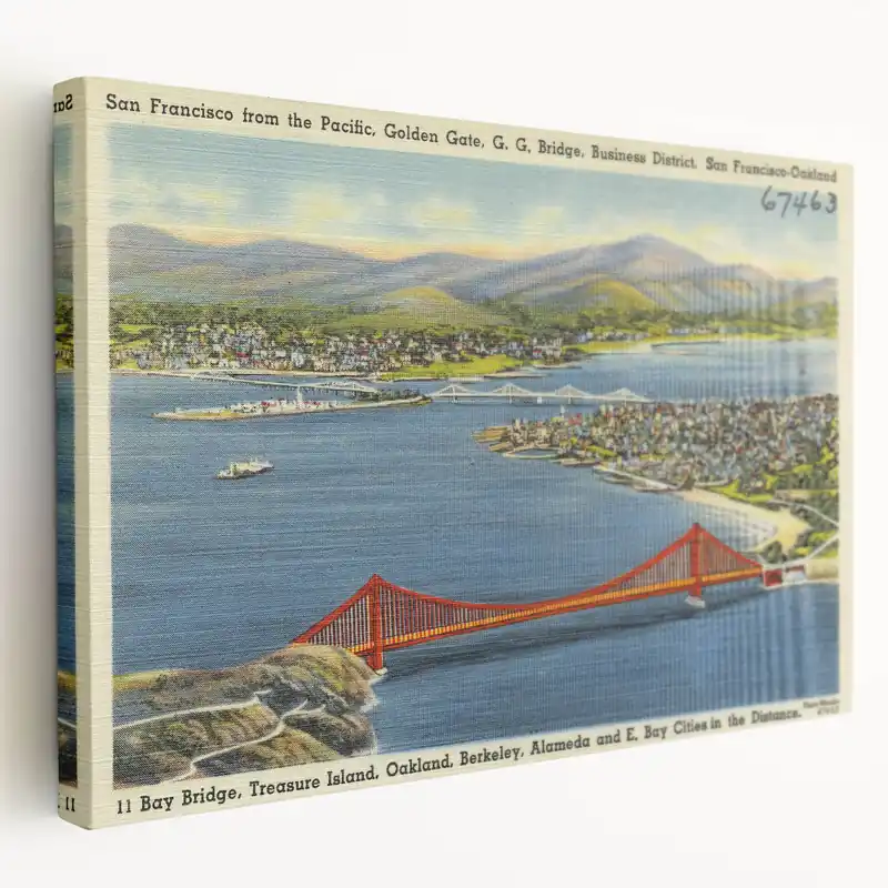 Low Price Vintage Golden Gate Bridge Poster - Retro San Francisco Art