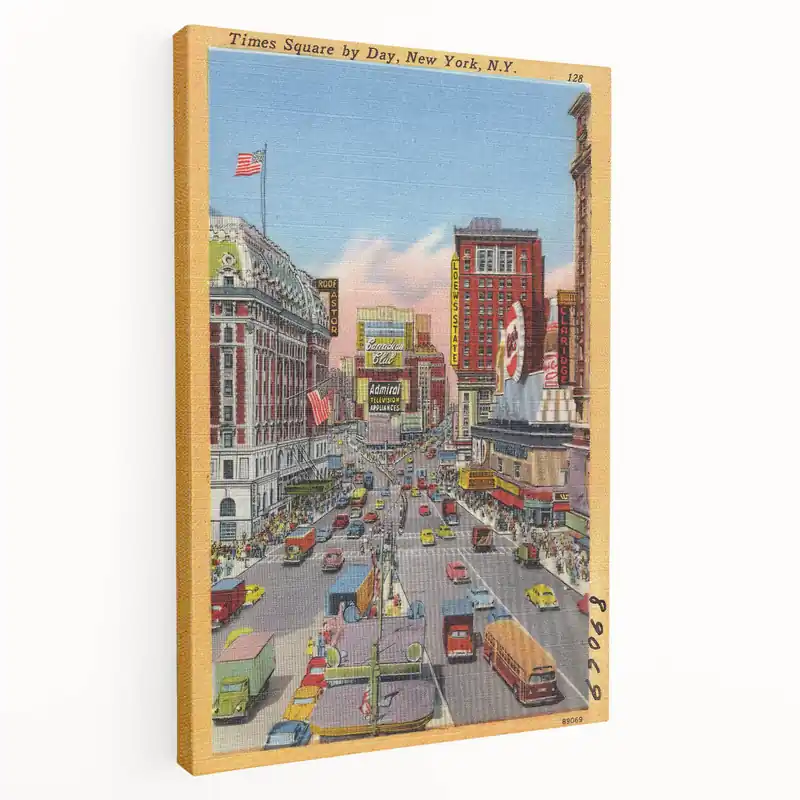 Sale Times Square Vintage Travel Poster – Retro New York City Art