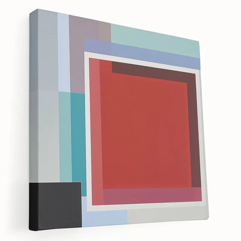 Wholesale Modern Abstract Bedroom Wall Art – Bold Red & Brown Canvas