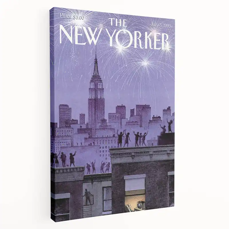 Vintage New Yorker Poster - New Year's Eve Diner Art Print No Minimum Order