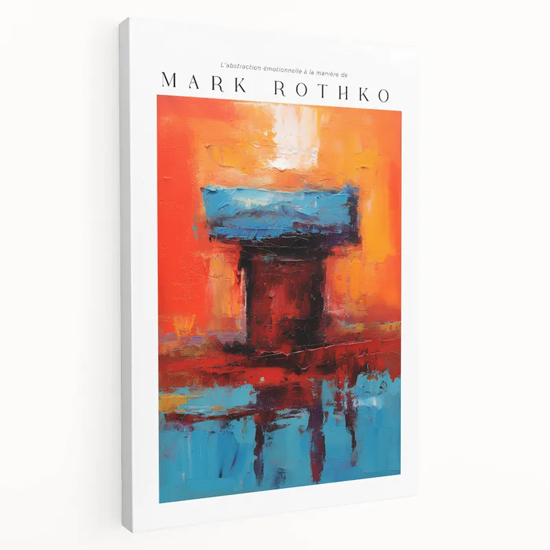 Color Field Paintings - Fiery Abstract Rothko Style Money Back Guarantee