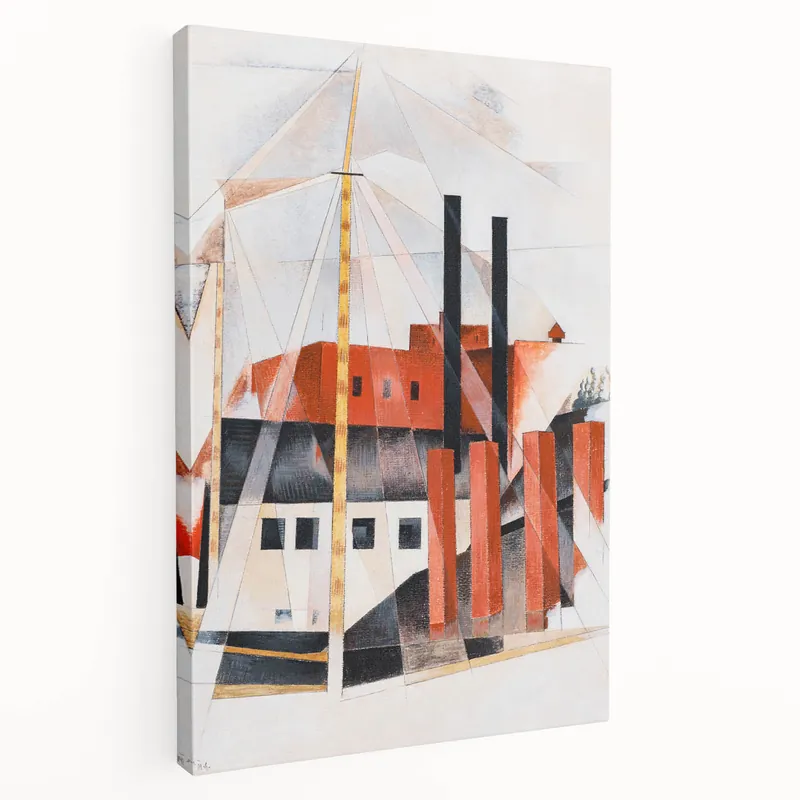 Modern Industrial Art - Abstract Contemporary Red & Black Design Factory Price