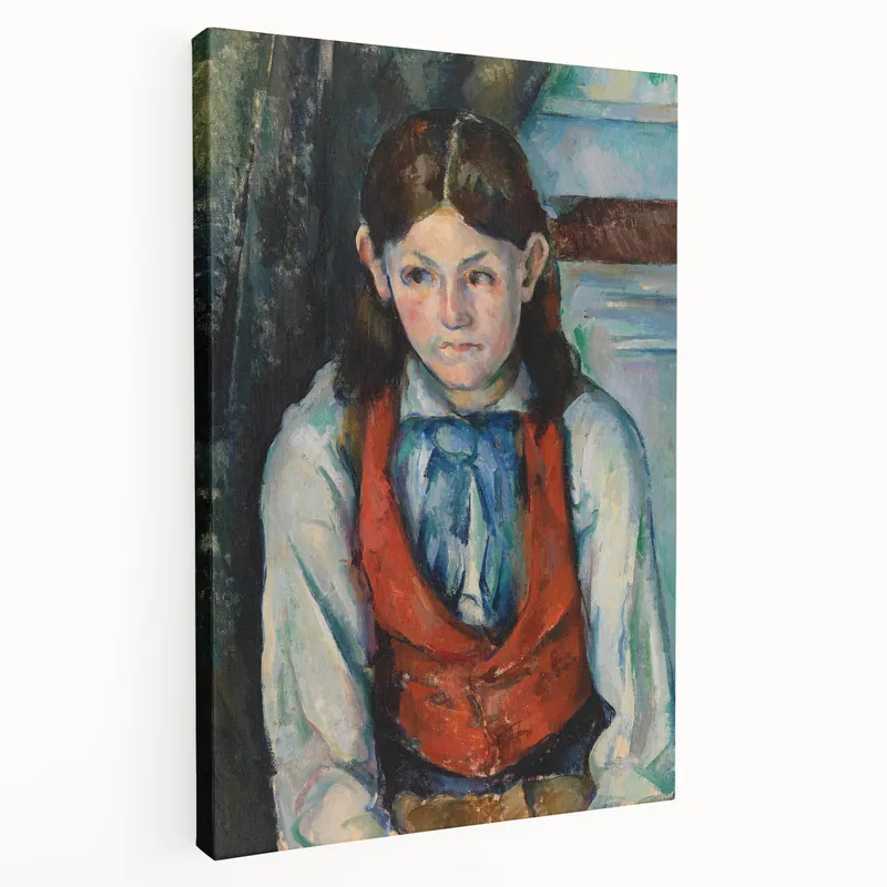 Time-Limited Modern Wall Art - Boy in a Red Vest Portrait by Paul Cézanne