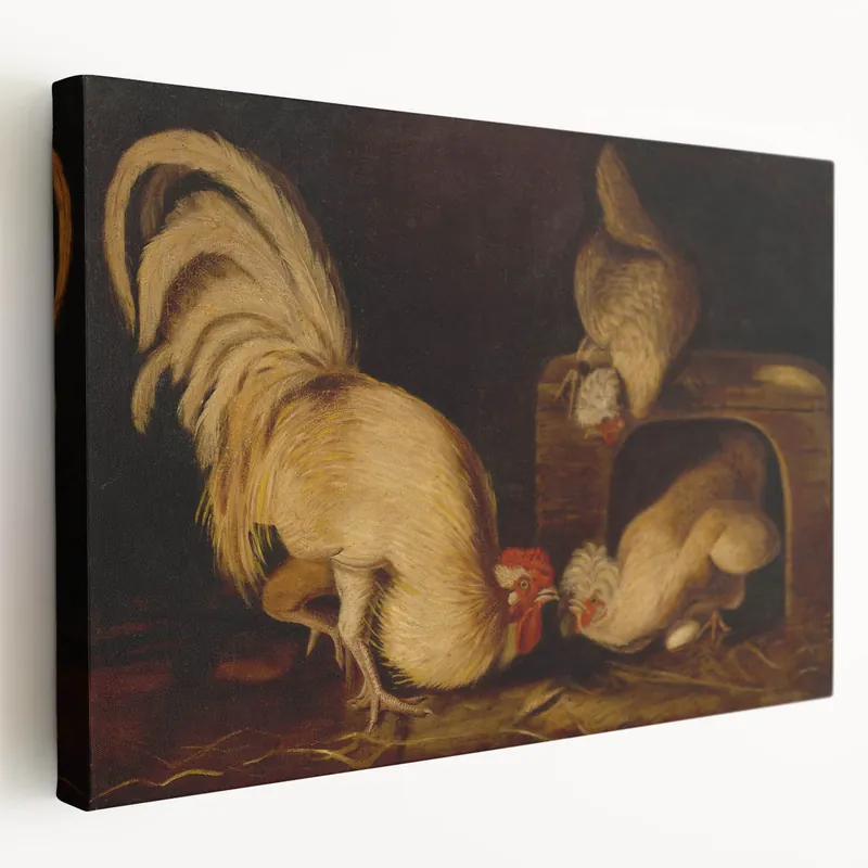 Certified Classic Romantic Paintings: Farmyard Fowls by John James Audubon