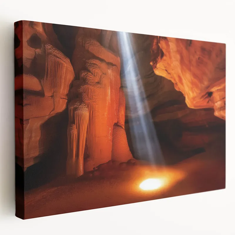 Instant Buy Sunlit Canyon Wall Art - Vibrant Canyon Canvas Prints for Home Decor