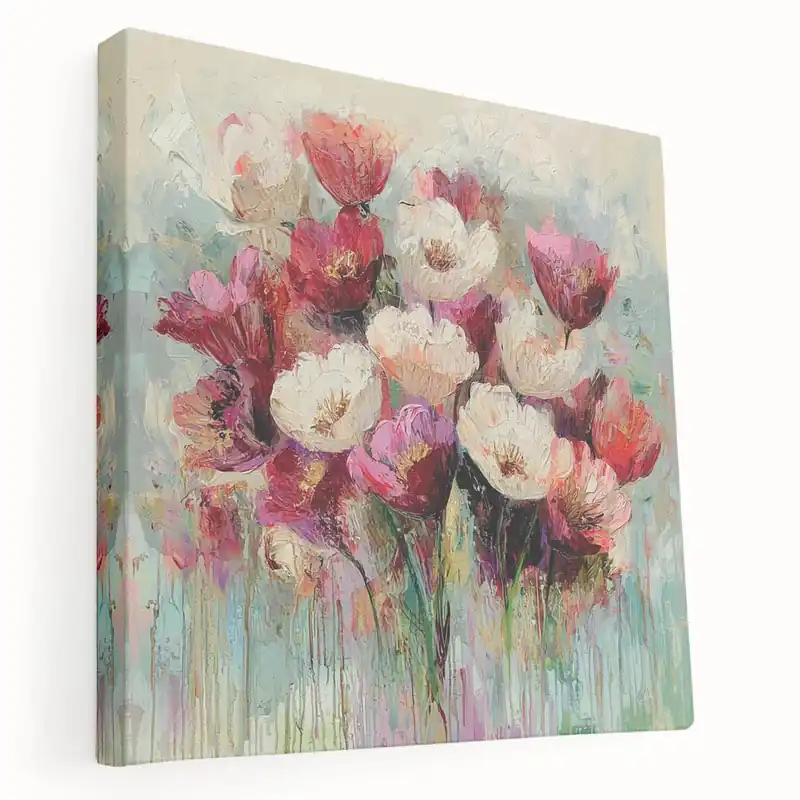 Modern Floral Abstract Canvas - Vibrant Botanical Wall Art Discount