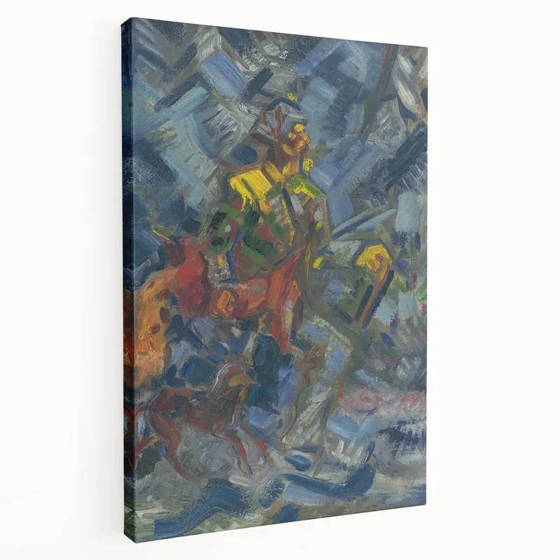 Expressionism Wall Art - Hunter in Blue Forest by Arnold Peter Weisz Limited Time