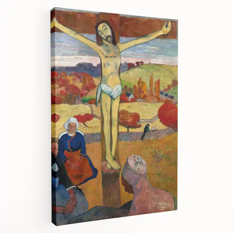 The Yellow Christ Modern Wall Art – Vibrant Religious Masterpiece Must Have