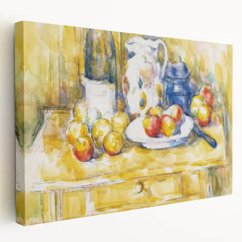 Cézanne Apples on a Sideboard - Impressionist Still Life Wall Art Crafted