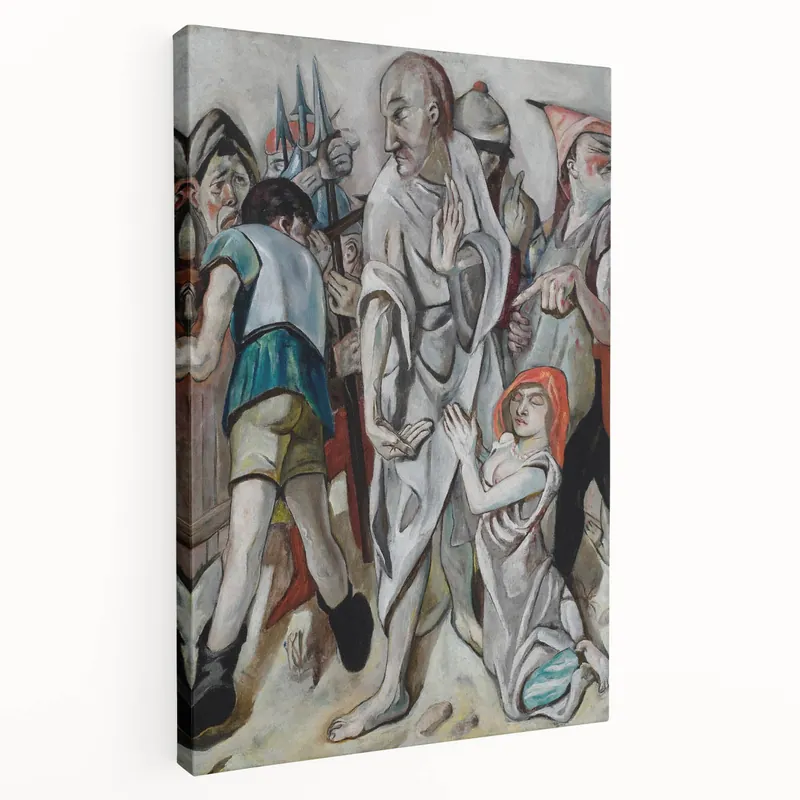 Super Sale Christ and the Sinner – Expressionist Artwork by Max Beckmann