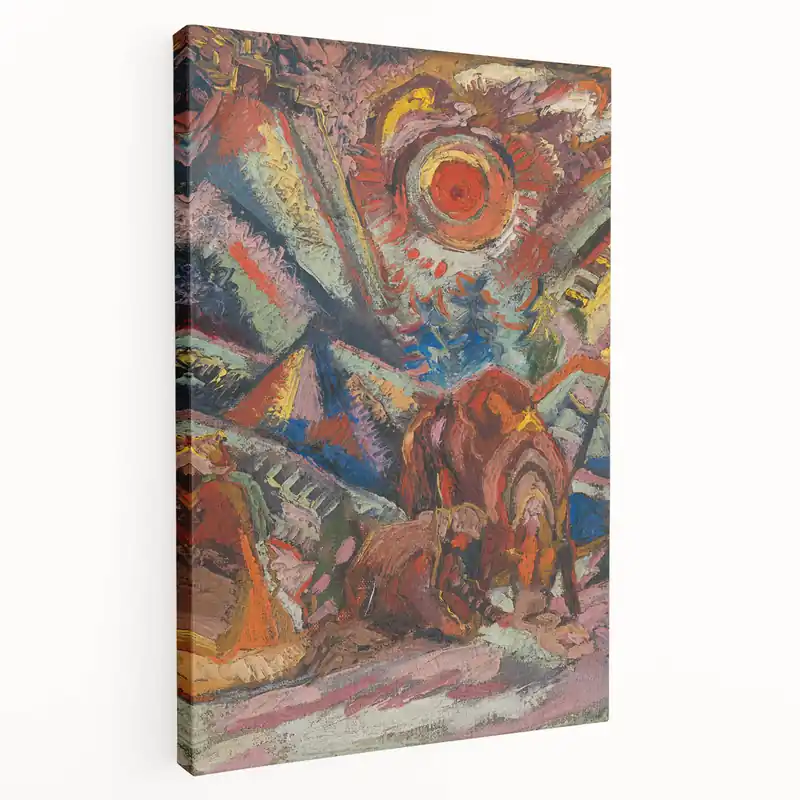 Vibrant Expressionist Scene – Modern Abstract Canvas Wall Art Price Drop