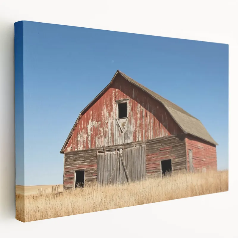 Rustic Red Barn - Country Barn Wall Art for Farmhouse Style Decor Holiday Sale
