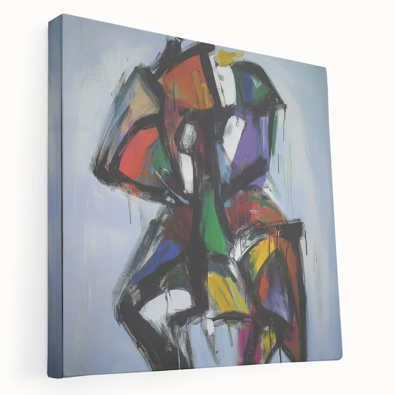 No Minimum Order Bold Abstract Splatter Art - Vibrant Multicolor Modern Canvas Decor