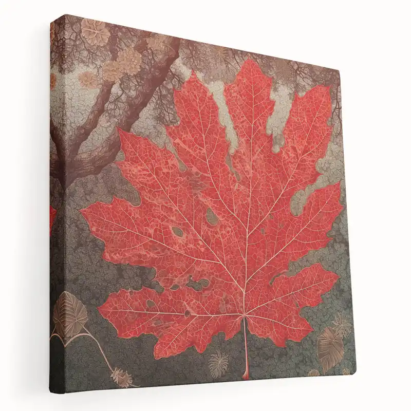 Brand New Fiery Red Maple Leaf Art - Autumn-Inspired Botanical Wall Decor Print