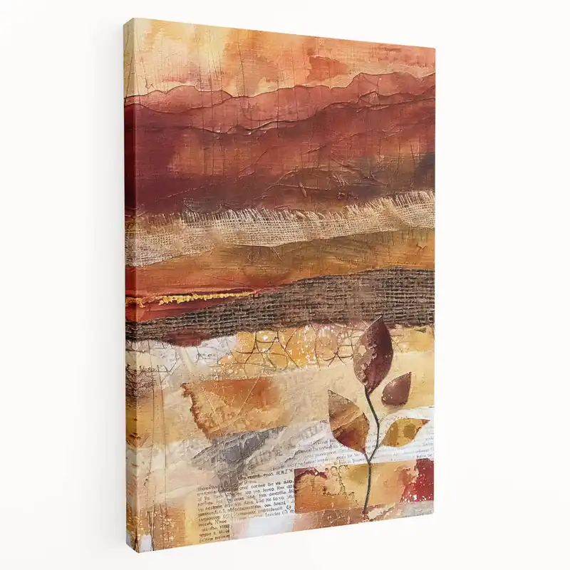Rustic Harvest Collage - Fall Wall Art Textured Vintage Seasonal Print Special Discount