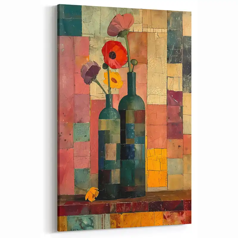 Contemporary Flower Prints - Artistic Floral Canvas Wall Decor Markdown