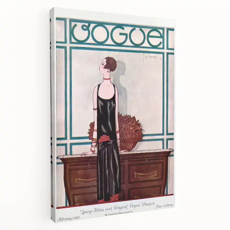 Viral Vintage Vogue Cover Art - Elegant 1920s Fashion Illustration Print