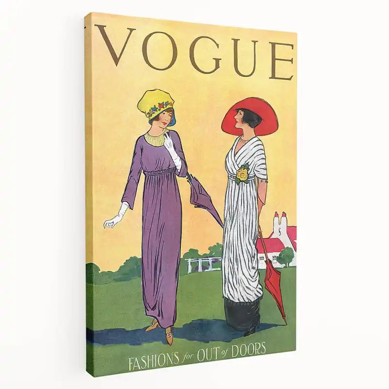 Time-Limited 1920s Outdoor Fashion Vogue Print - Elegant Vintage Wall Art Decor