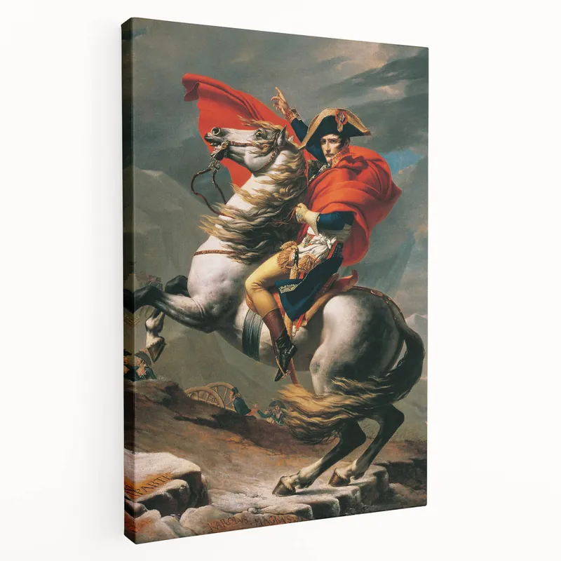 Neoclassical Art Print: Napoleon Crossing the Alps by David - Heroic Portrait Mega Sale