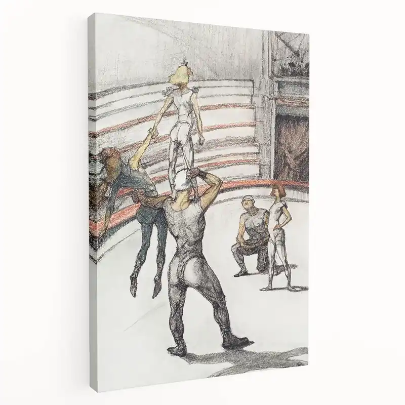 Impressionist Circus Wall Art - Toulouse-Lautrec's Acrobats Print Bulk Order