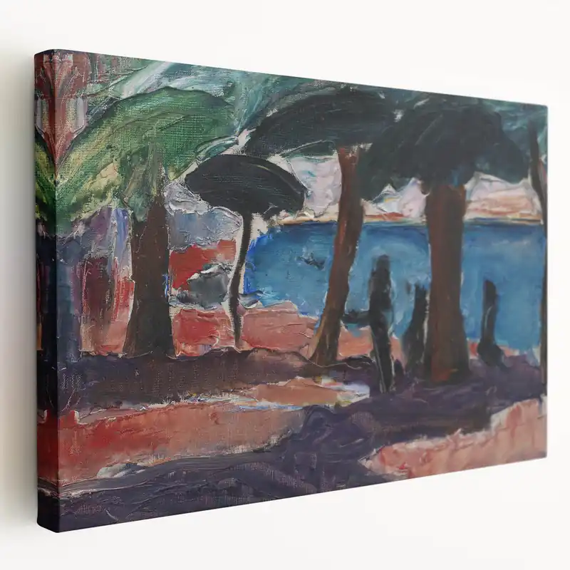 The Quay, Bandol Realism Art Print - Expressive Coastal Canvas Decor Fresh Stock