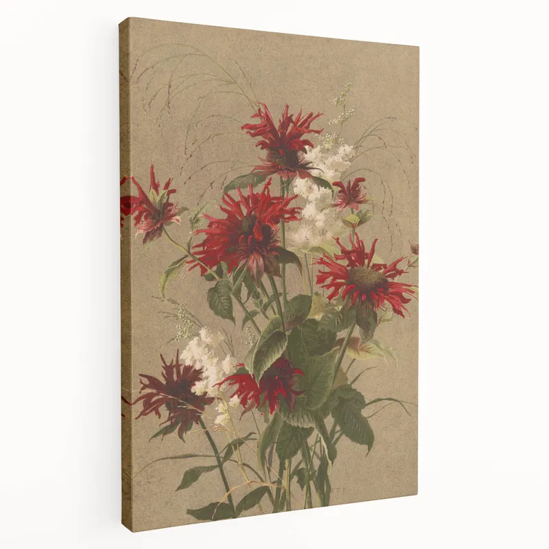 Balm and Spiraea Realism Art Print - Detailed Floral Canvas Decor Save Now