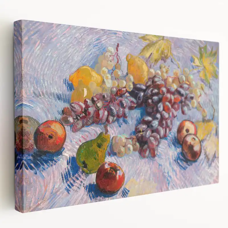 Warranty Included Grapes, Lemons, Pears, and Apples by Van Gogh: Colorful Still Life Art