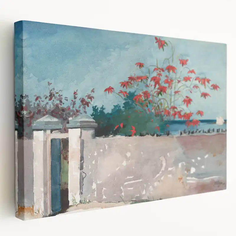 Trusted Brand Classical Realism Painting - A Wall in Nassau by Winslow Homer