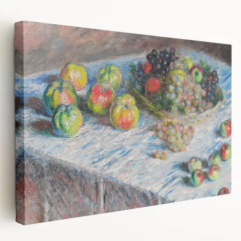 Apples and Grapes - Colorful Still Life by Claude Monet Price Cut