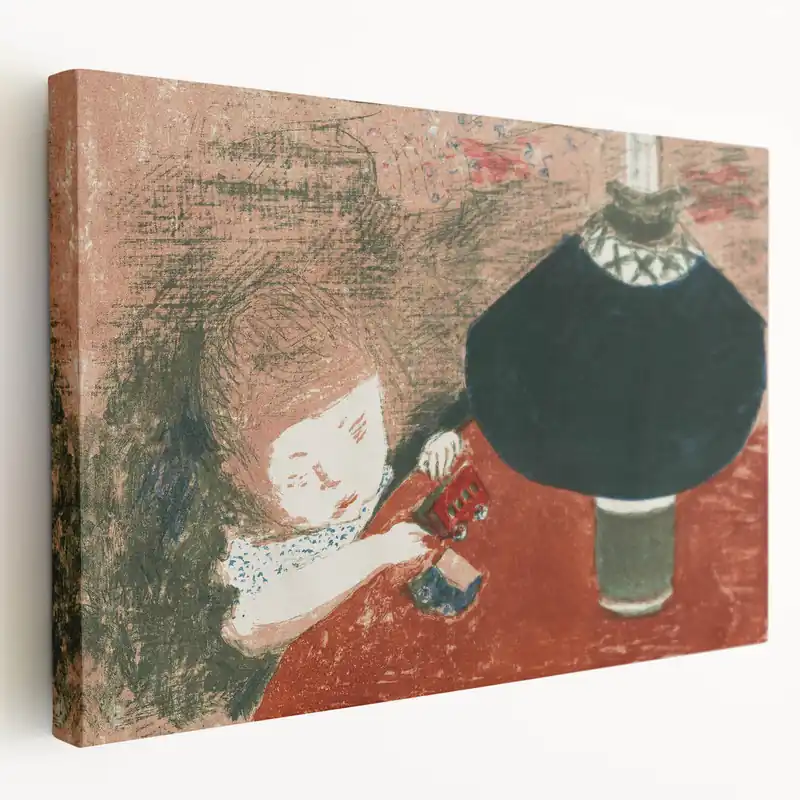 High Quality Modern Wall Art: Pierre Bonnard’s Child with Lamp in Warm Tones