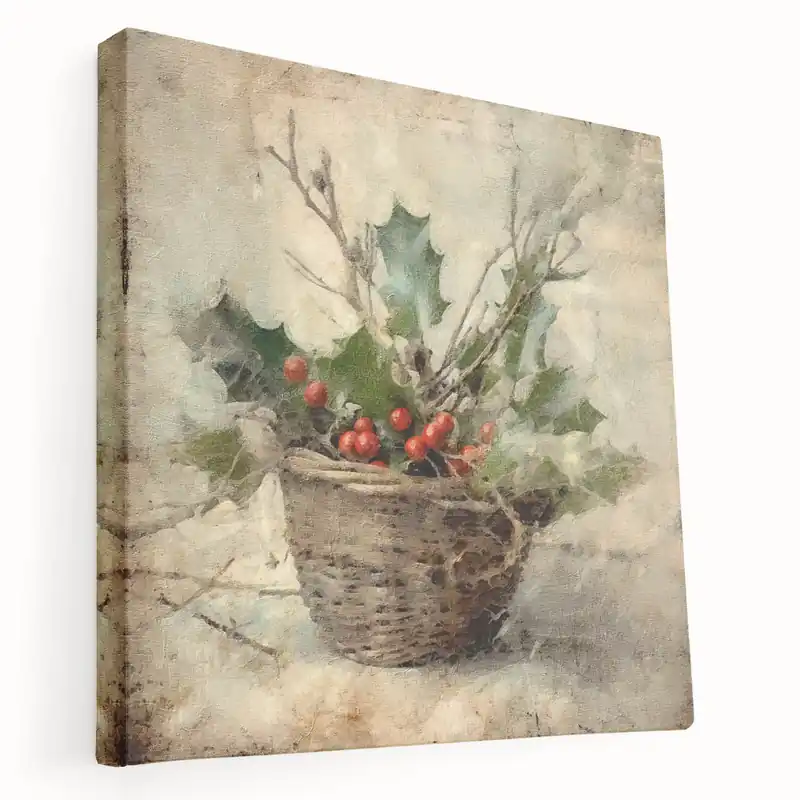 In Demand Christmas Framed Art - Festive Holly Basket Holiday Decor Prints