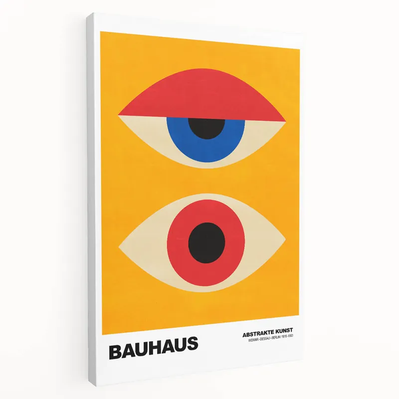 Contemporary Bauhaus Art - Modern Wall Decor with Abstract Eye Design Modern