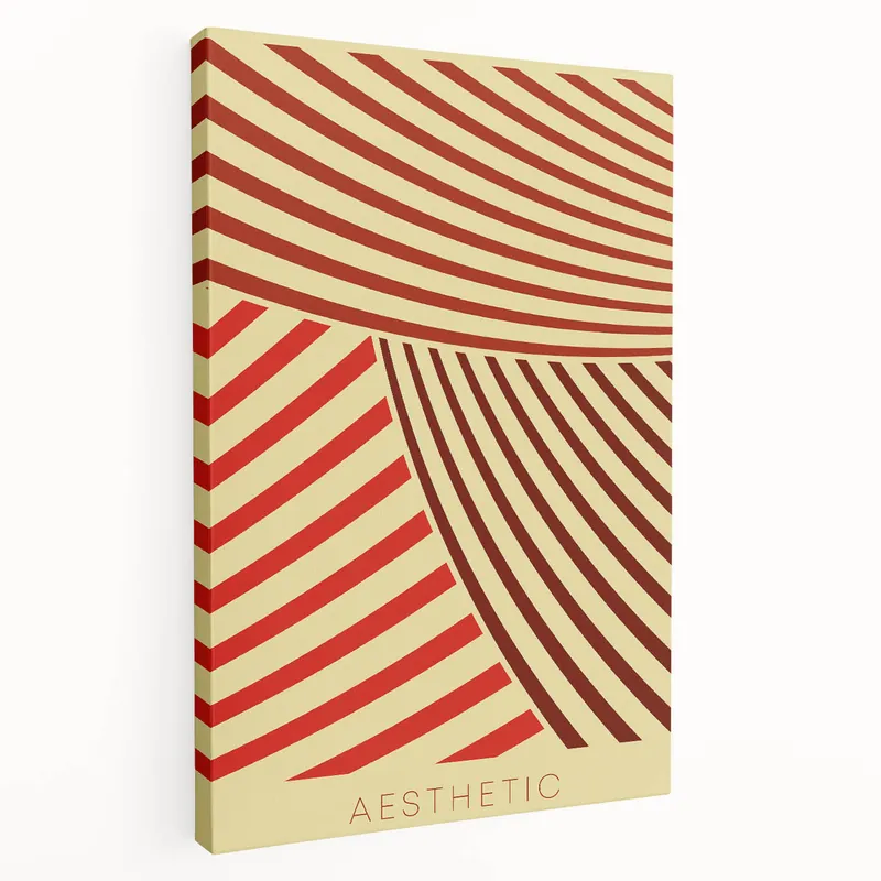 Bohemian Wall Art - Aesthetic Boho Decor Canvas with Eclectic Stripes Bargain