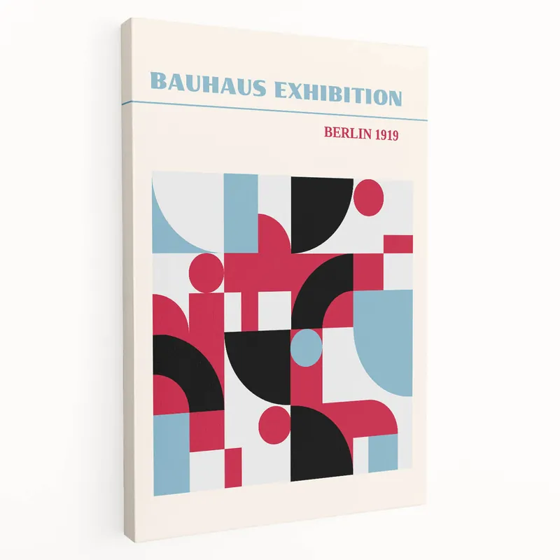 Bohemian Wall Art | Bauhaus Exhibition Berlin 1919 Boho Canvas | Abstract Print Seasonal Sale